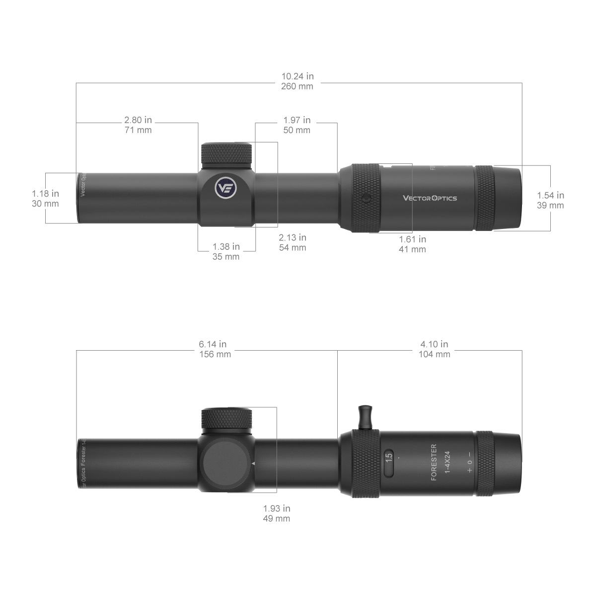 Vector Optics Forester 1-4x24SFP puska távcső Vector Optics