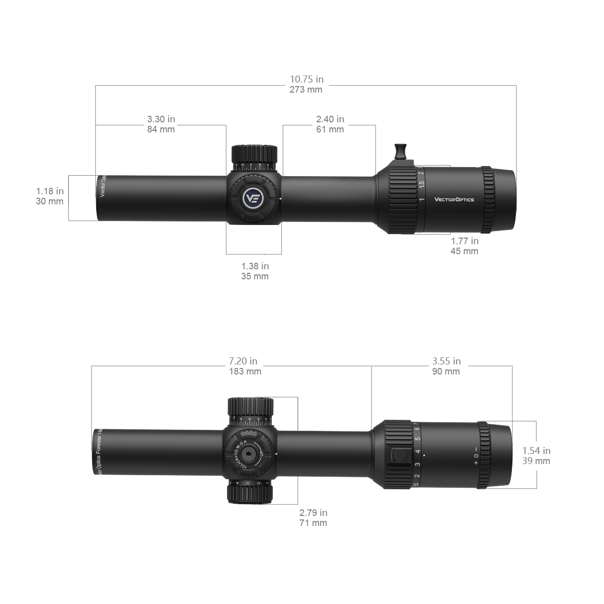 Vector Optics Forester 1-8x24 SFP puskatávcső