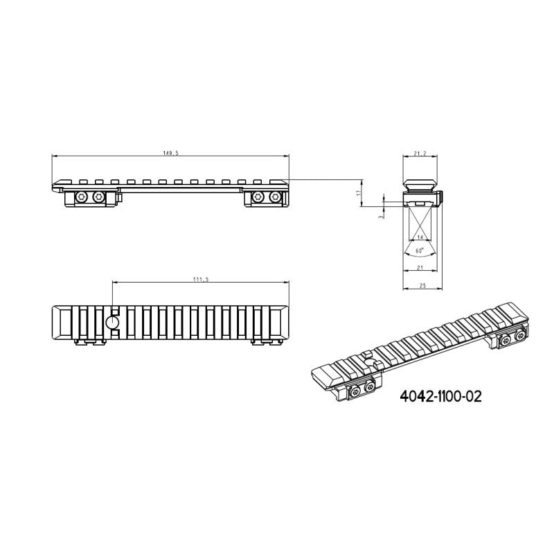 Sako 90 Picatinny sín
