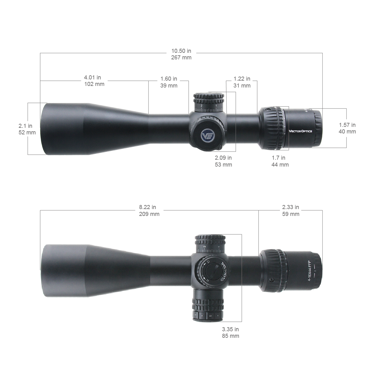 Vector Optics Veyron 4-16x44 IR First Focal Plane Illuminated céltávcső