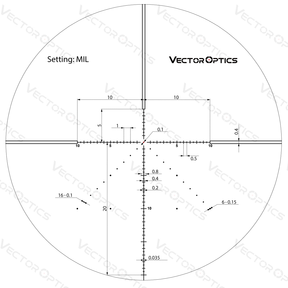 Vector Optics Veyron 6-24x44 IR First Focal Plane megvilágított puskacső