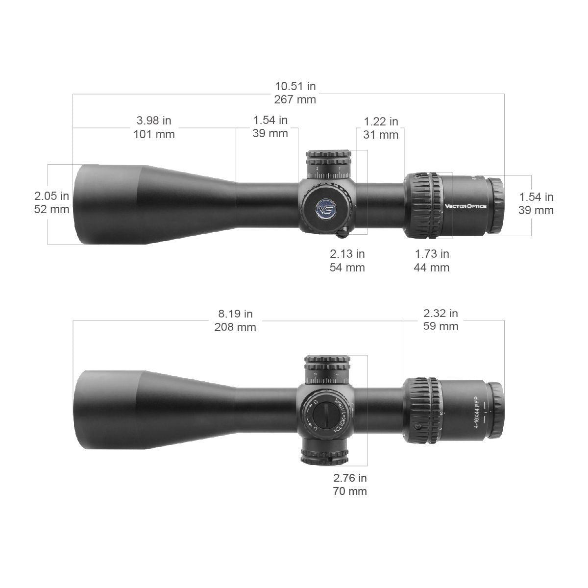 Vector Optics Veyron 4-16x44 FFP céltávcső