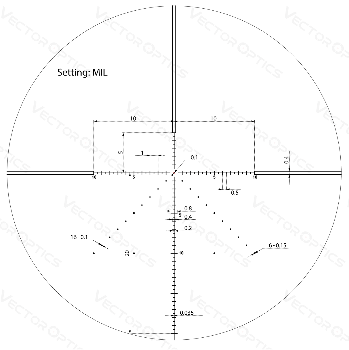 Vector Optics Veyron 4-16x44 IR First Focal Plane Illuminated céltávcső