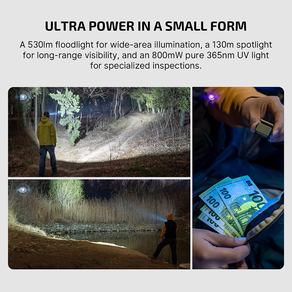 Olight Oclip Ultra | 3 az 1-ben csíptethető EDC lámpa | 530 lm - Olive Green