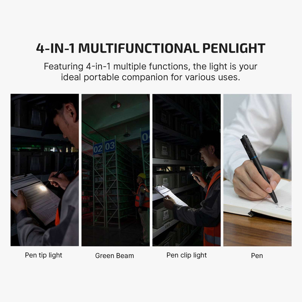 Olight O’Pen 3 | multifunkciós toll-lámpa | 120 lm + zöld lézer - Fekete