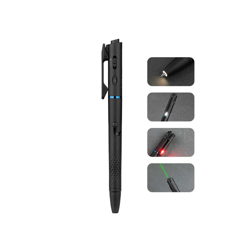 Olight O’Pen 3 | multifunkciós toll-lámpa | 120 lm + zöld lézer - Fekete