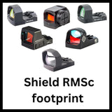 Vöröspontos irányzékok Shield RMSc footprinttal