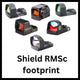 Vöröspontos irányzékok Shield RMSc footprinttal