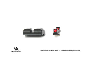 Low irányzékok for Glock [G17 G19 G26 & other] | with fiber optics