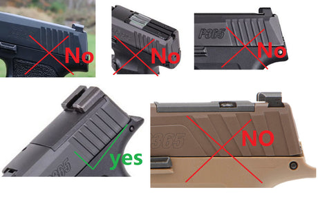 Sig P365 [X & XL] adapterlemez | type C [RMR RTS & Docter footprint]