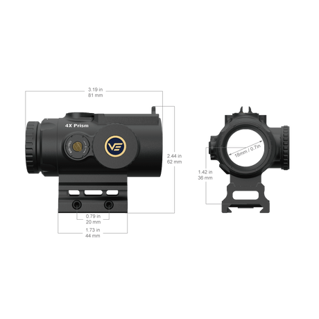 Vector Optics Paragon 4x24 ultra kompakt prizmás puskacsőtávcső
