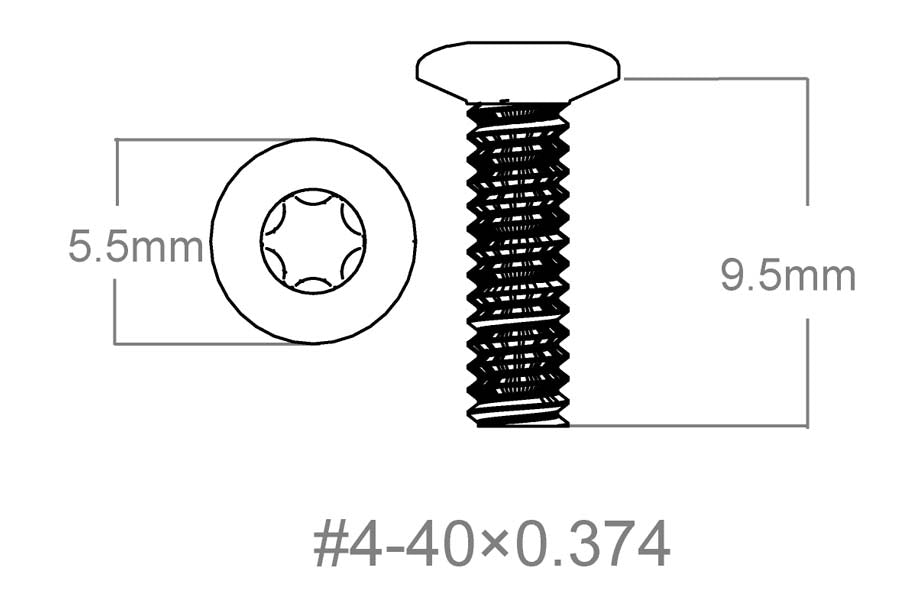 Csavarkészlet 3 db | 4-40x0.374" [T10] 