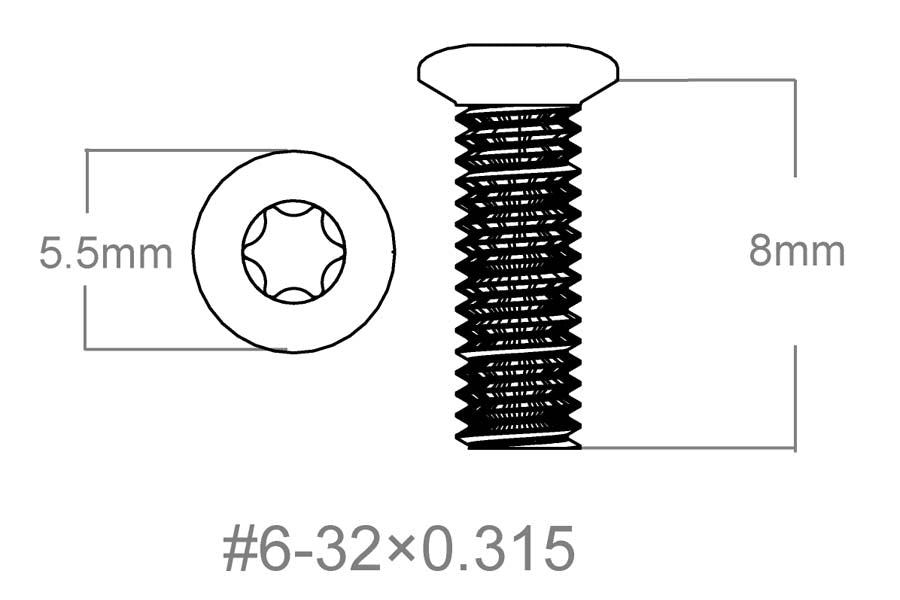 Csavarkészlet 3 db | 6-32x0.315" [T10] 