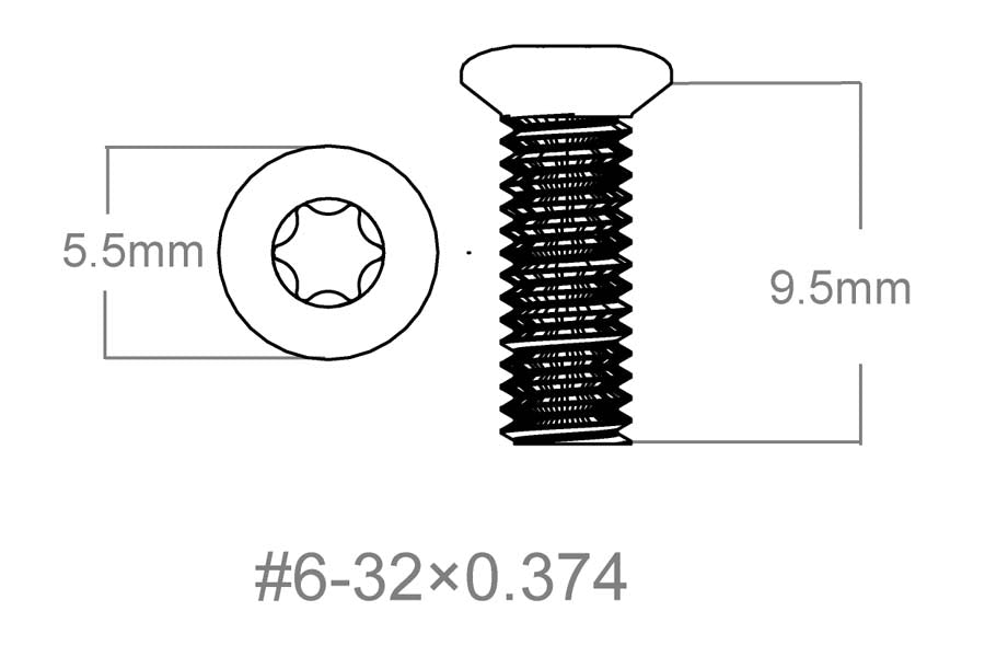 Csavarkészlet 3 db | 6-32x0.374" [T10] 