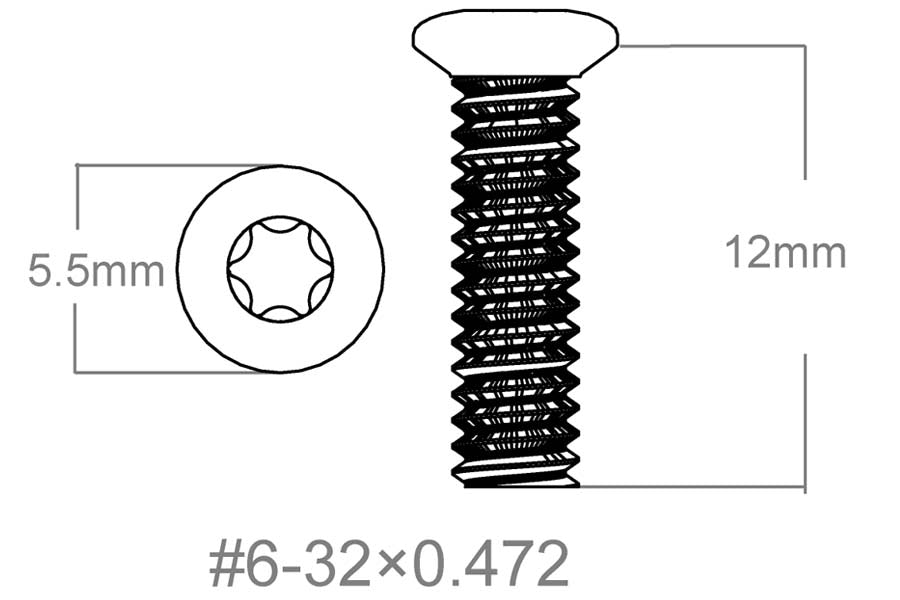 Csavarkészlet 3 db | 6-32x0.472" [T10] 