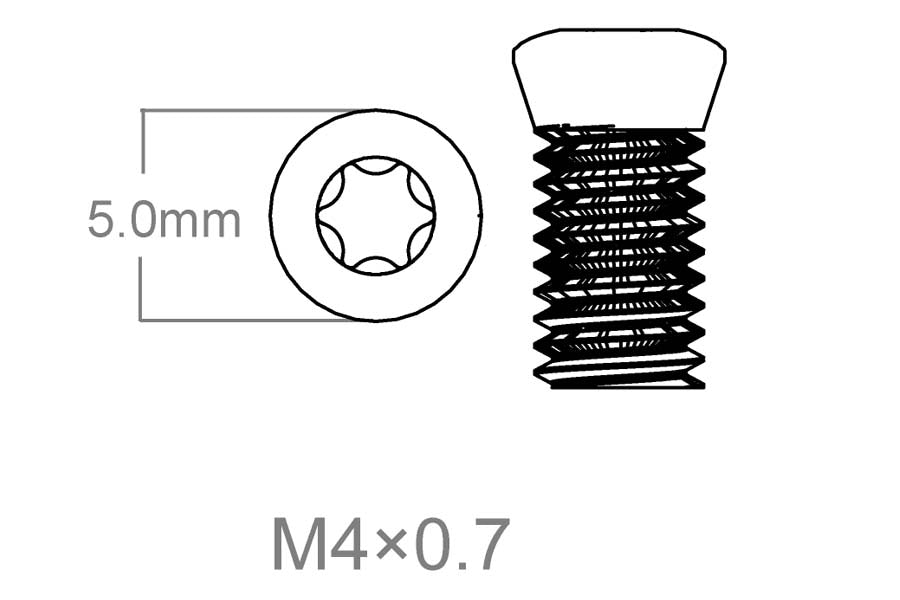 Csavarkészlet 3 db | M4x0.7 [T10] 8 mm 