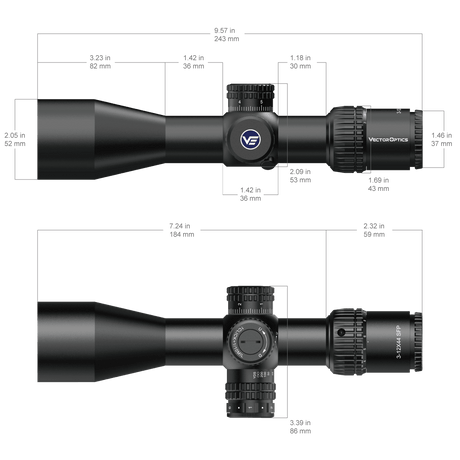 Vector Optics Veyron 3-12x44IR SFP kompakt céltávcső