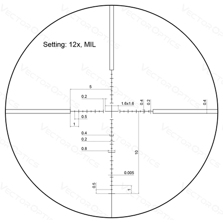 Vector Optics Veyron 3-12x44 SFP kompakt puskatávcső