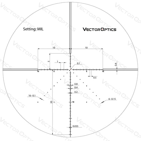 Vector Optics Veyron 6-24x44 IR First Focal Plane megvilágított puskacső