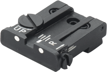 Állítható hátsó irányzék Glock [G17 G19 G26 & other] | fehér pontok