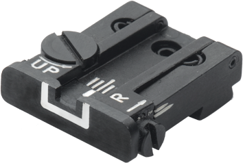 Állítható hátsó irányzék Glock [G17 G19 G26 & other] | fehér vonalak