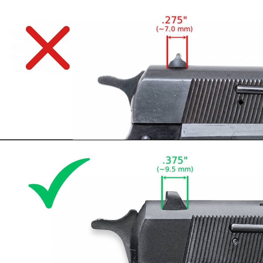 Browning Hi-Power [Vigilante Mark III Practical HP40] állítható irányzékok | blank