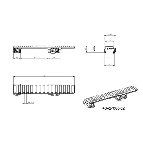 CZ 550 & CZ 557 Picatinny sín | Rövid