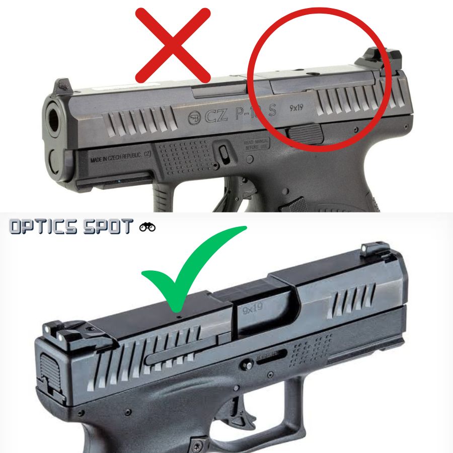 CZ P-10 [P-10C P-10F P-10S] vöröspontos szerelék | Shield RMSc footprint