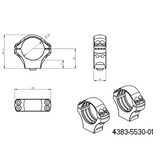 30 mm távcső szerelékek | hosszú Picatinny QD taktikai alap 
