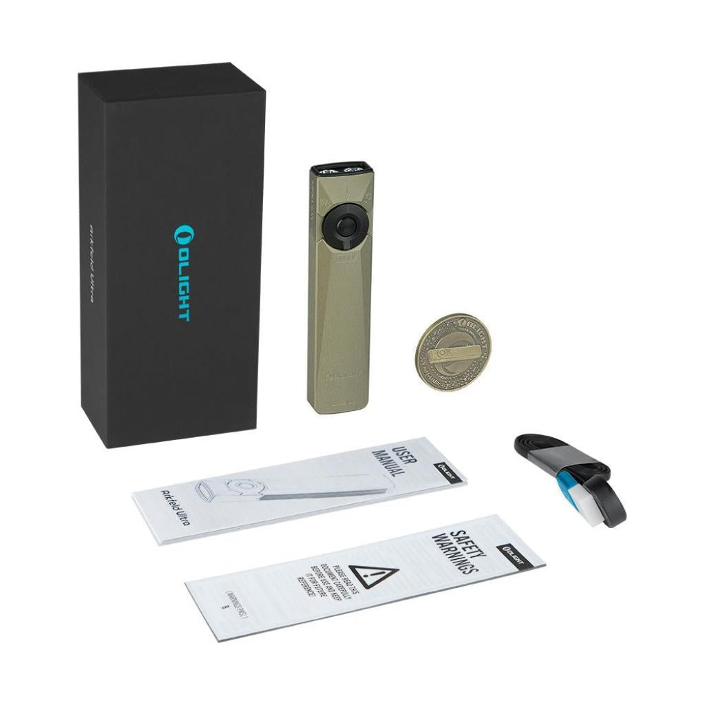 Olight Arkfeld Ultra | lapos 3 az 1-ben EDC lámpa | 1.400 lm - Olive Green