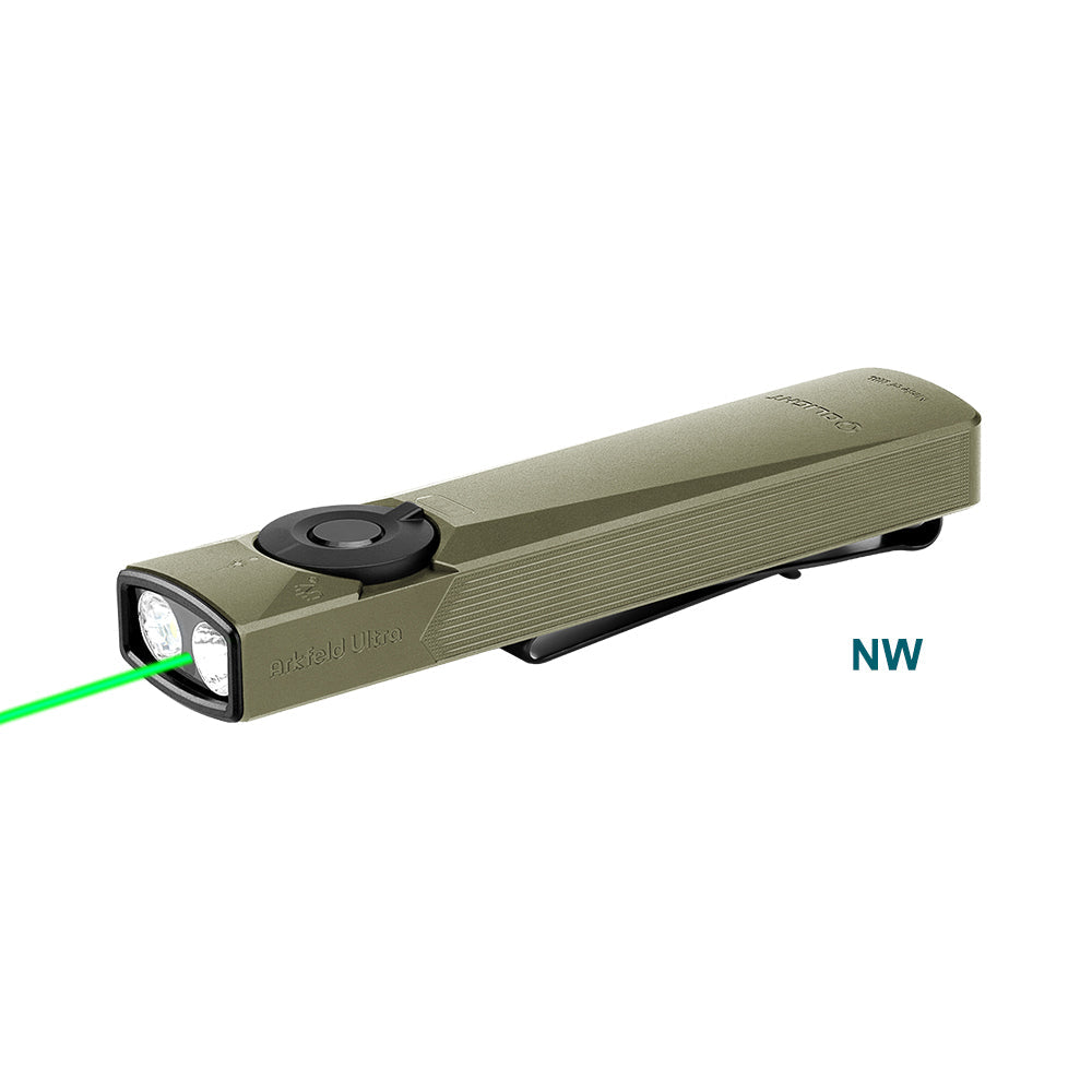 Olight Arkfeld Ultra | lapos 3 az 1-ben EDC lámpa | 1.400 lm - Olive Green