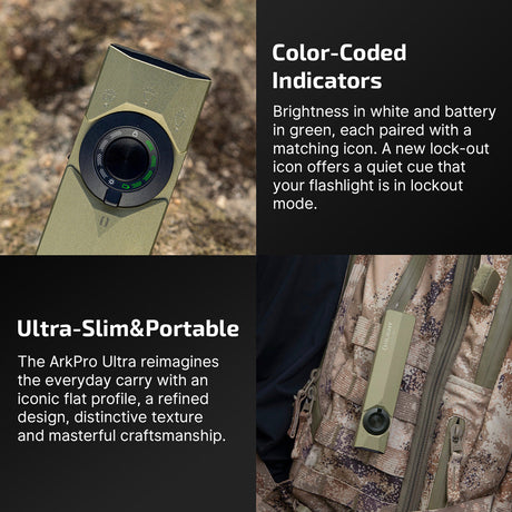 Olight ArkPro Ultra | lapos 4 az 1-ben EDC lámpa | 1.700 lm - Olive Green
