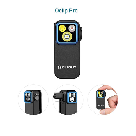 Olight Oclip Pro | többfunkciós csíptetős lámpa | 500 lm - Black