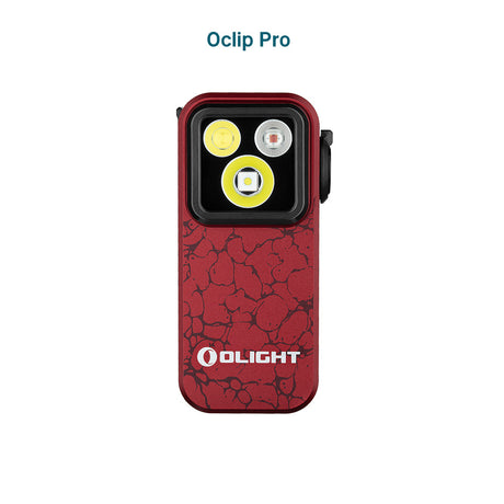 Olight Oclip Pro | többfunkciós csíptetős lámpa | 500 lm - Molten Lava