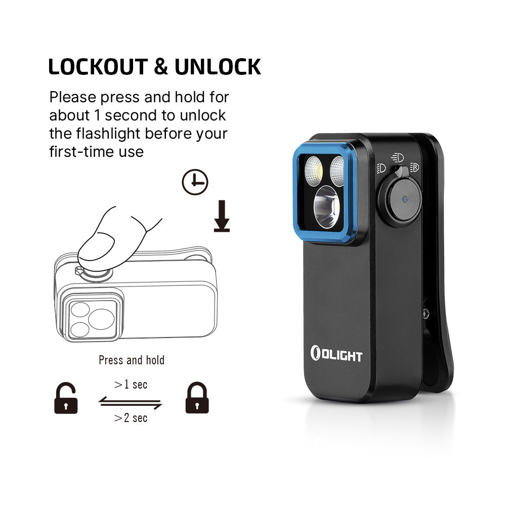 Olight Oclip Pro | többfunkciós csíptetős lámpa | 500 lm