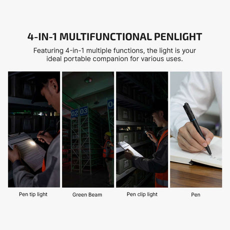 Olight O’Pen 3 | multifunkciós toll-lámpa | 120 lm + zöld lézer - Fekete