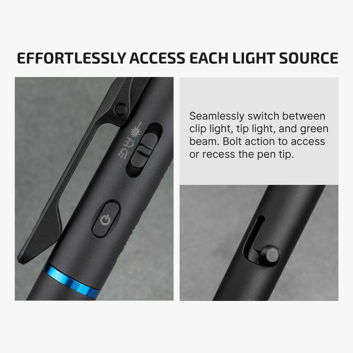 Olight O’Pen 3 | multifunkciós toll-lámpa | 120 lm + zöld lézer - Fekete