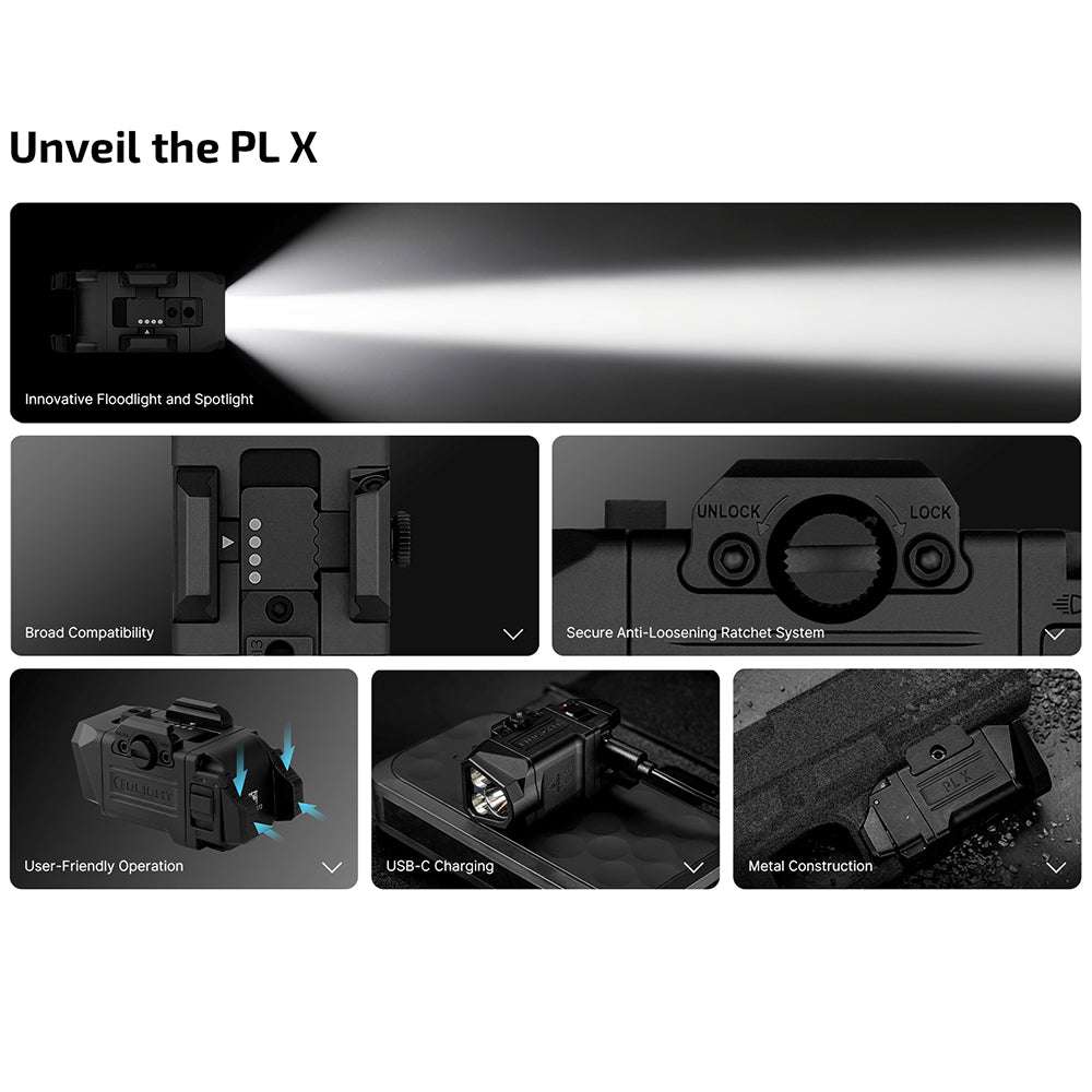 Olight PL X | pisztoly lámpa | 1.200 lm