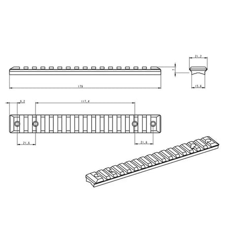 Savage 110 Long Action Picatinny sín [steel]