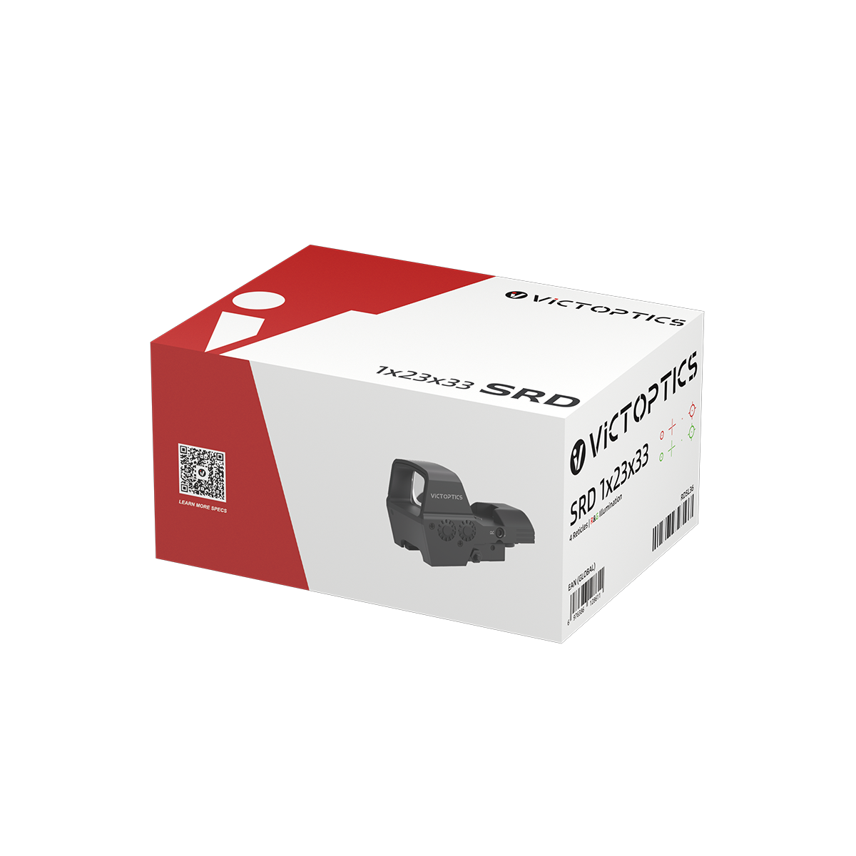 VictOptics SRD 1x23x33 négyféle irányzékképpel rendelkező vöröspontos irányzék