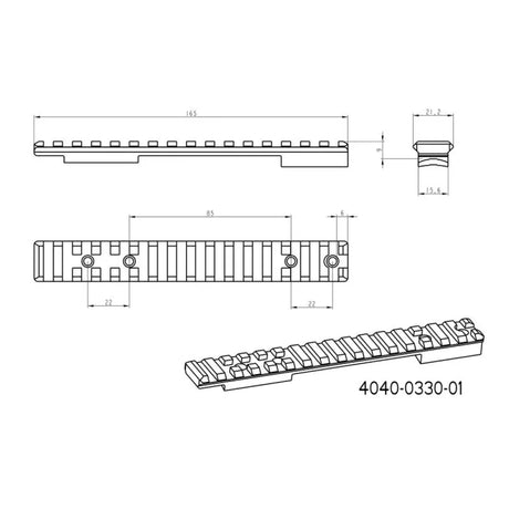 Winchester XPR Short Action Picatinny sín [steel]